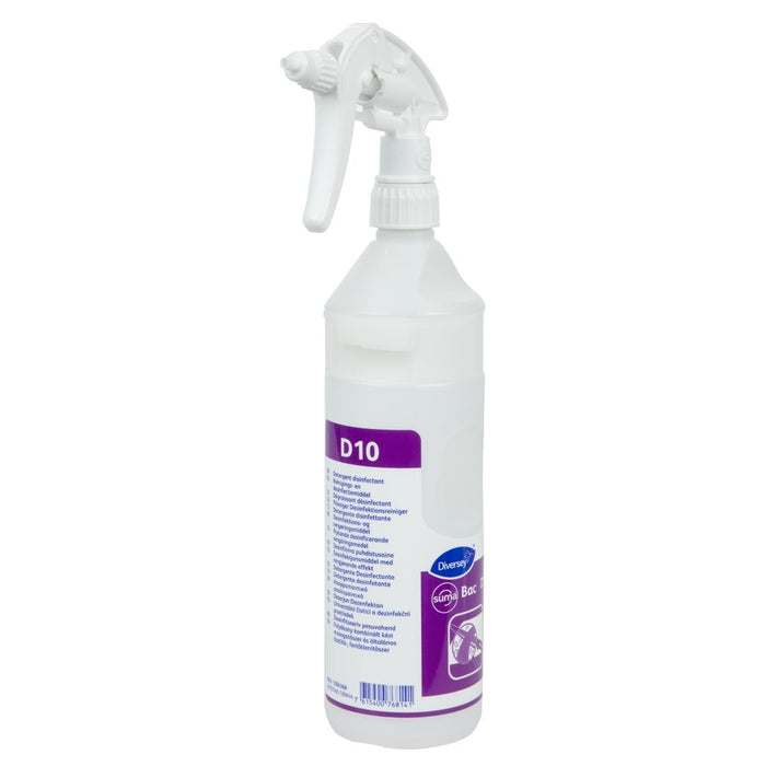 Suma D10 Cleaner and Sanitiser Refill Bottles 750ml (2 Pack) Diversey