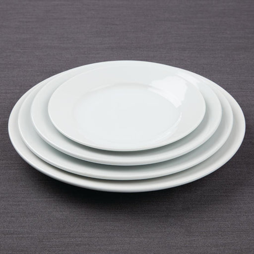 Olympia Athena Wide Rimmed Plates White 254mm/10" (12 Pack) Olympia