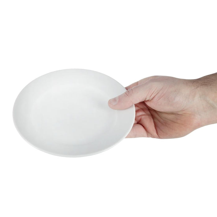 Olympia Athena Wide Rimmed Plates 165mm/6 1/2" White (12 Pack) Olympia