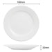 Olympia Athena Wide Rimmed Plates 165mm/6 1/2" White (12 Pack) Olympia