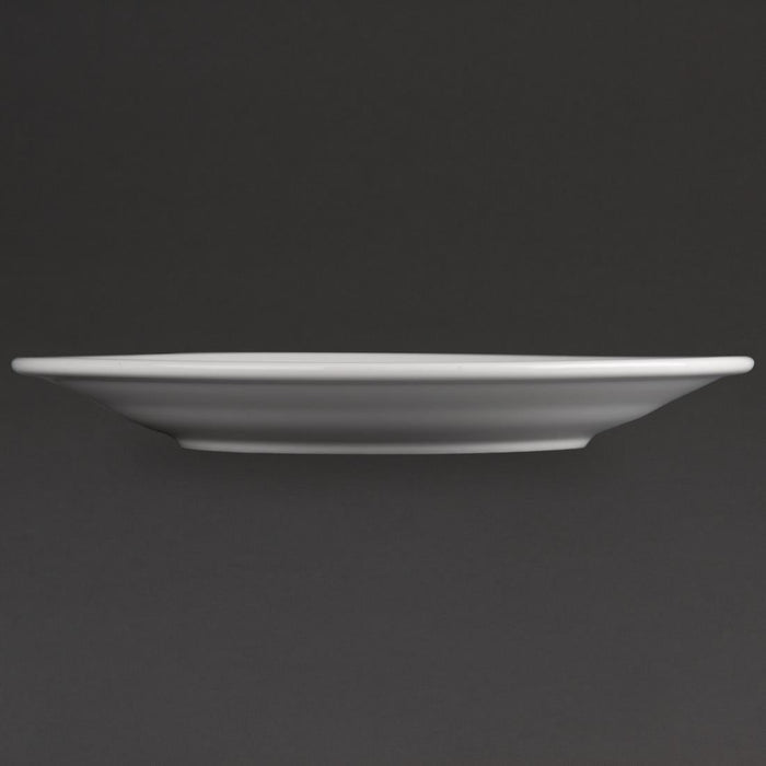 Olympia Athena Wide Rimmed Plates 202mm/8" White (12 Pack) Olympia