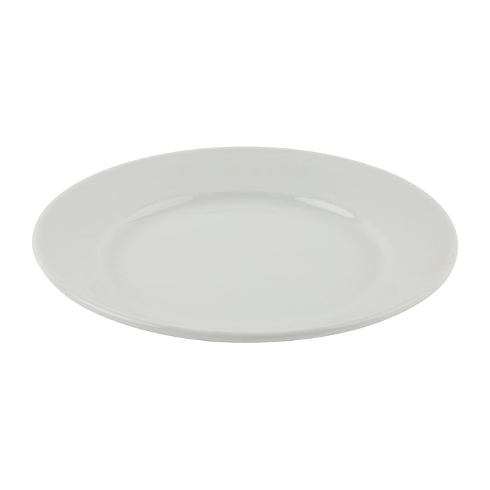 Olympia Athena Wide Rimmed Plates 202mm/8" White (12 Pack) Olympia