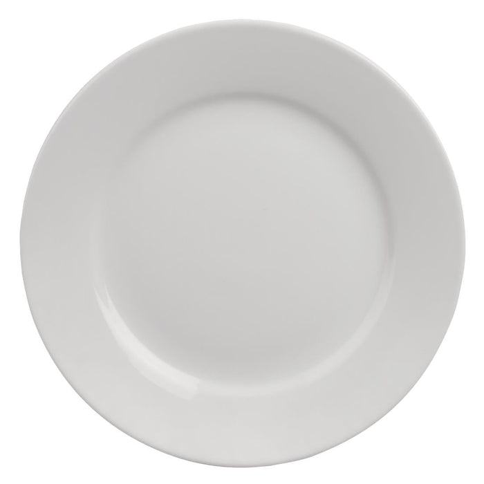 Olympia Athena Wide Rimmed Plates 228mm/9" White (12 Pack) Olympia