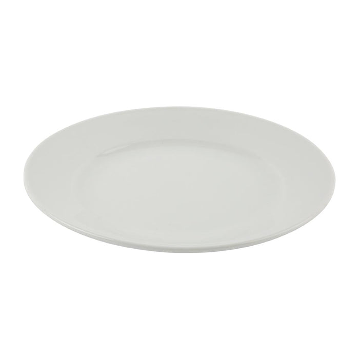 Olympia Athena Wide Rimmed Plates 228mm/9" White (12 Pack) Olympia