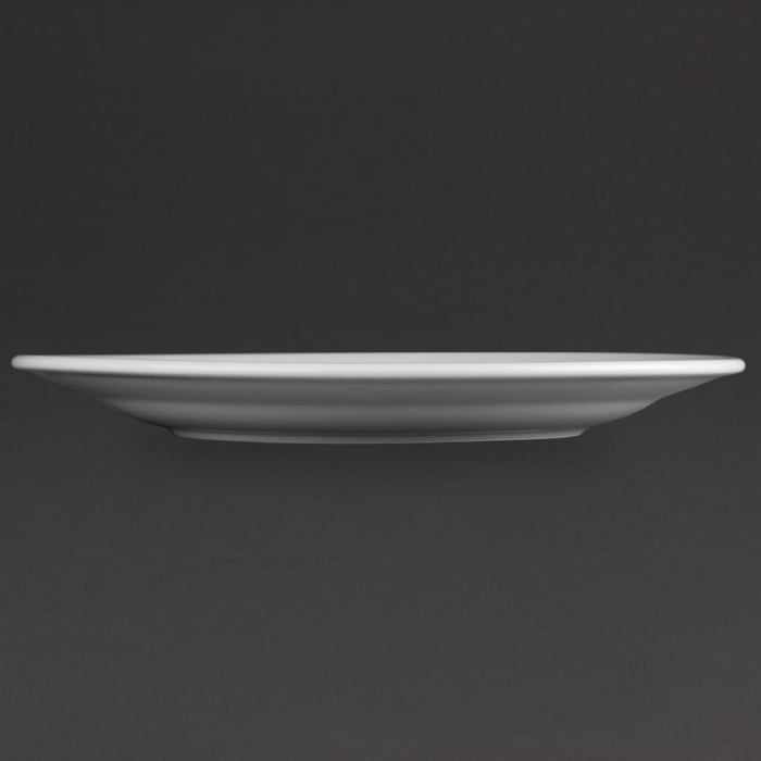 Olympia Athena Wide Rimmed Plates White 254mm/10" (12 Pack) Olympia