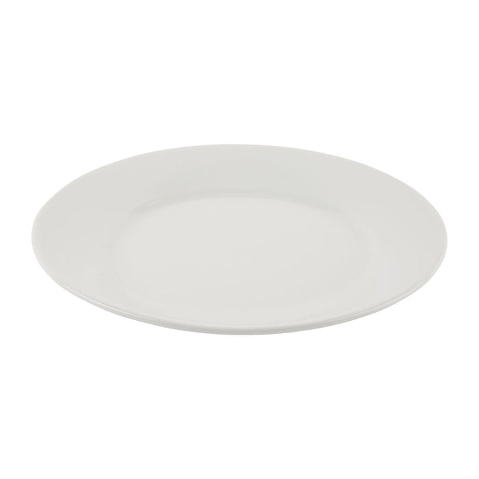 Olympia Athena Wide Rimmed Plates White 254mm/10" (12 Pack) Olympia