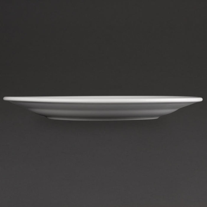 Olympia Athena Wide Rimmed Plates 280mm/11" White (6 Pack) Olympia