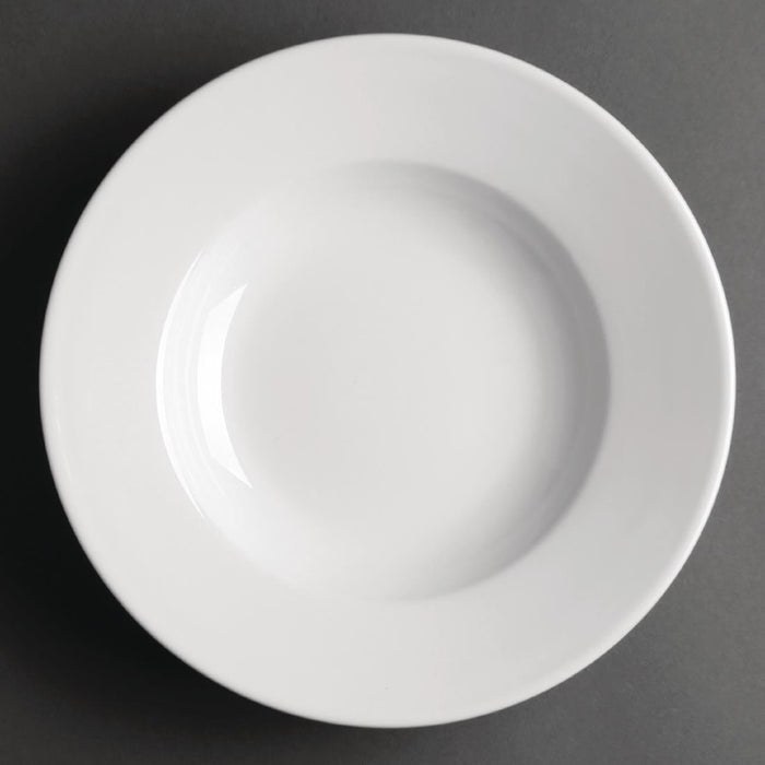 Olympia Athena Rimmed Soup and Pasta Bowls 228mm/9" (6 Pack) Olympia