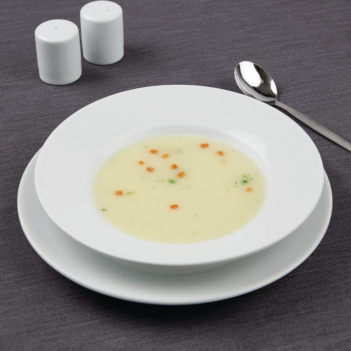 Olympia Athena Rimmed Soup and Pasta Bowls 228mm/9" (6 Pack) Olympia