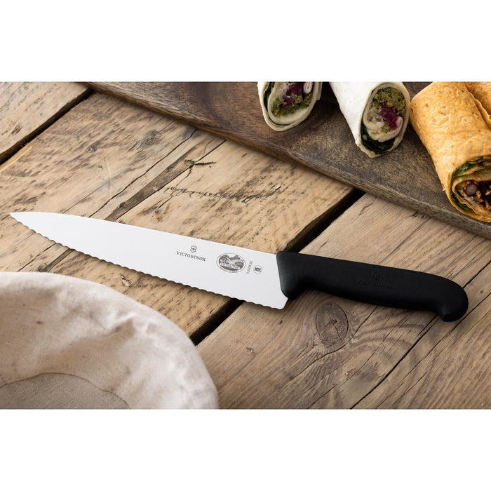 Victorinox Fibrox Serrated Carving Knife 22.2cm Victorinox