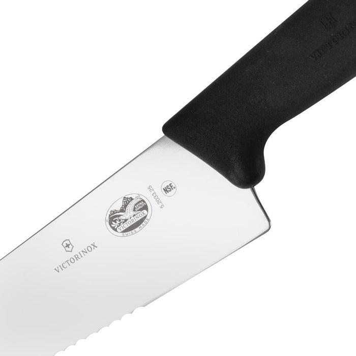 Victorinox Fibrox Serrated Carving Knife Black 25.4cm Victorinox