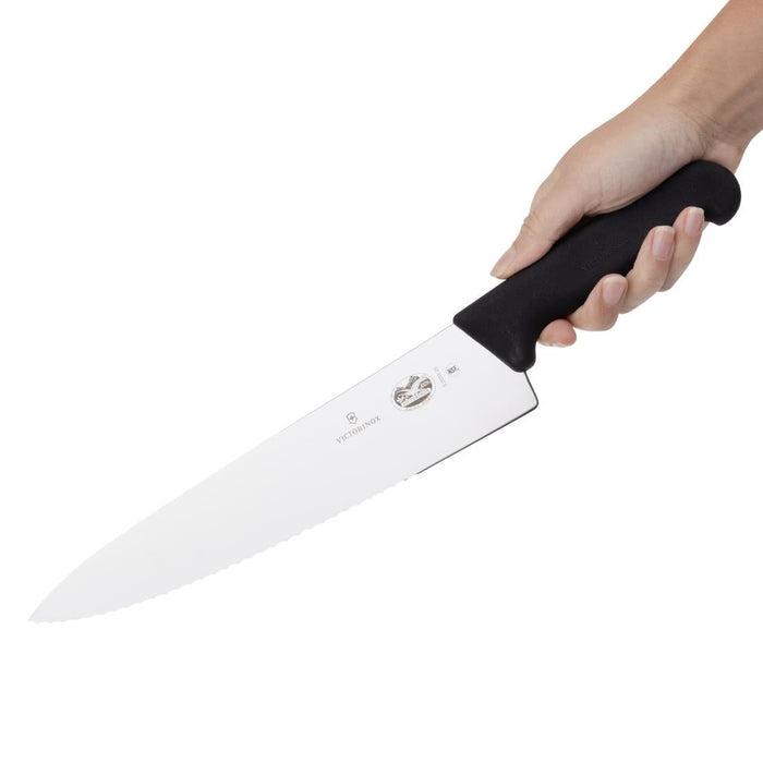 Victorinox Fibrox Serrated Carving Knife Black 25.4cm Victorinox