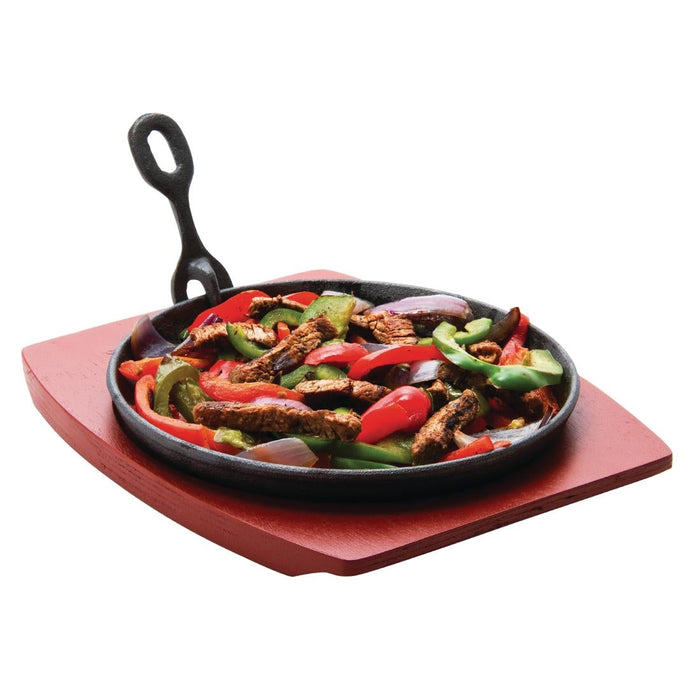 Olympia Round Cast Iron Sizzle Platter 220mm Olympia
