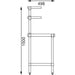 Vogue Stainless Steel Prep Station 1800x600mm Vogue