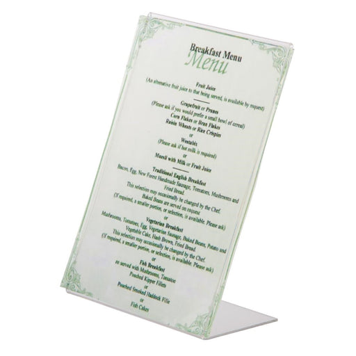 Slanted Acrylic Menu Holder A5 Deflecto Europe