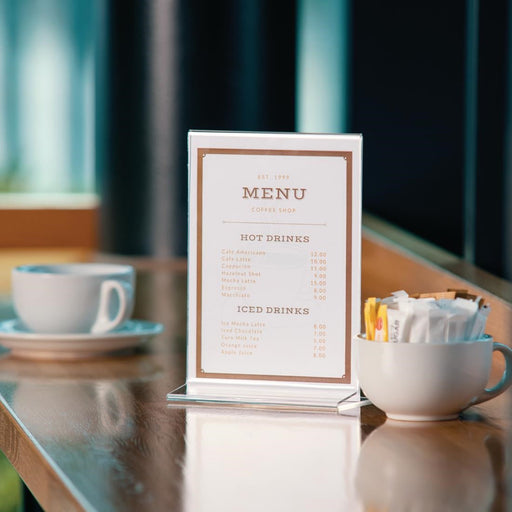 Upright Acrylic Menu Holder A5 Deflecto Europe