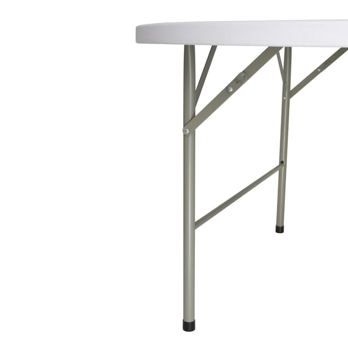 Bolero 5ft Round Folding Table White Bolero
