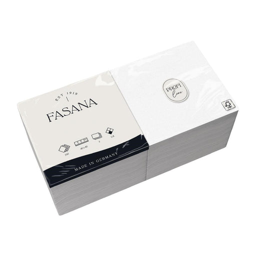 Fasana Dinner Napkin White 400x400mm 3ply 1/4 Fold (1000 Pack) Fasana