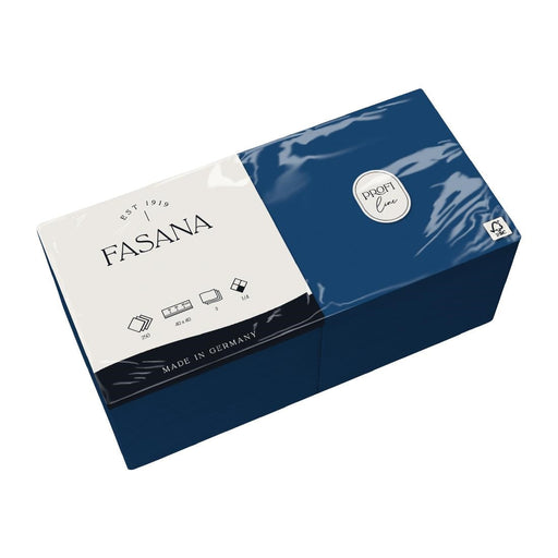 Fasana Dinner Napkin Blue 40x40cm 3ply 1/4 Fold (1000 Pack) Fasana