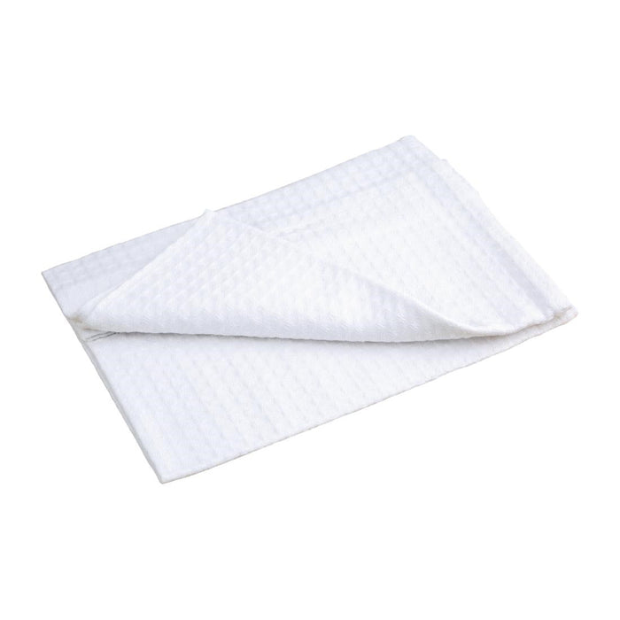 Vogue Honeycomb Weave Tea Towels White (10 Pack) Vogue