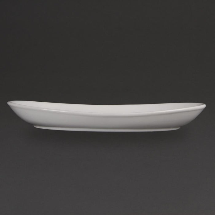 Olympia Whiteware French Deep Oval Plates 304mm (4 Pack) Olympia