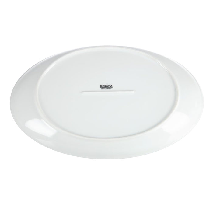 Olympia Whiteware French Deep Oval Plates 365mm (2 Pack) Olympia