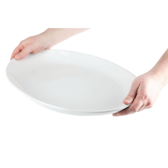 Olympia Whiteware French Deep Oval Plate 500mm Olympia