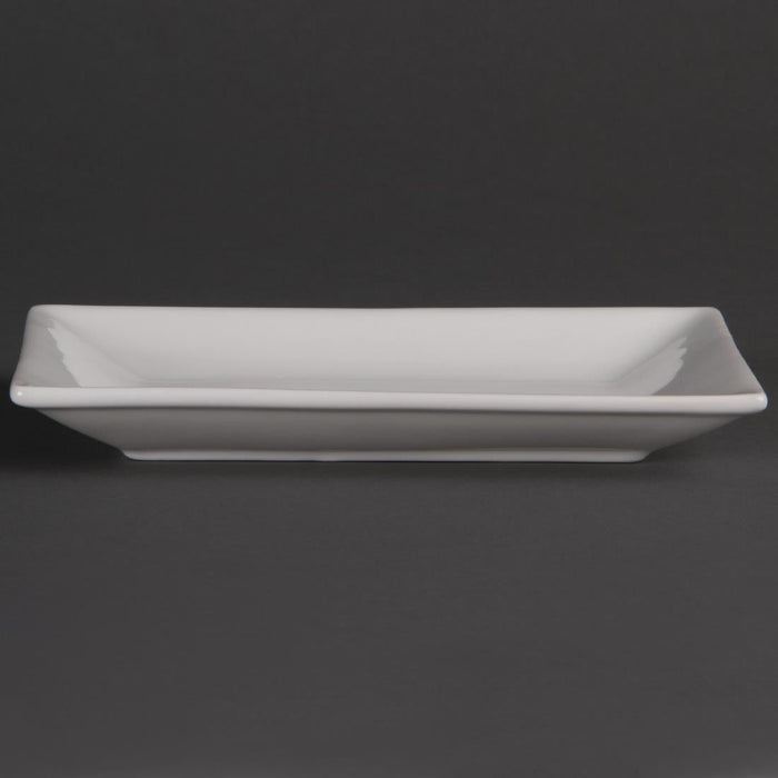 Olympia Whiteware Serving Rectangular Platters 200x 130mm (6 Pack) Olympia