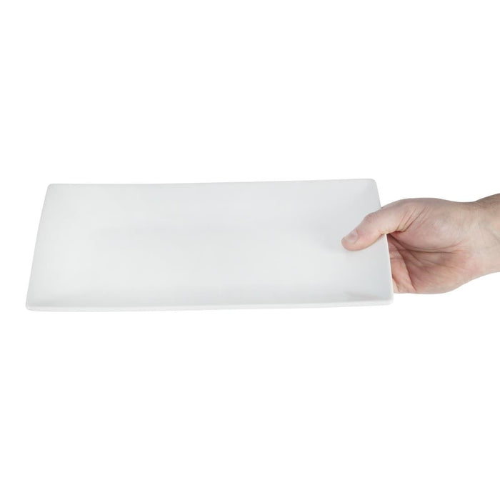 Olympia Whiteware Serving Rectangular Platters 310mm (2 Pack) Olympia