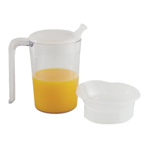 Includes an anti-spill lid and a lid with drinking spout