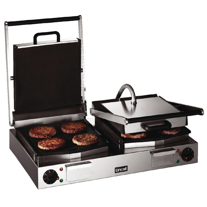 Smooth upper and lower plates.Power:2x2.25kW