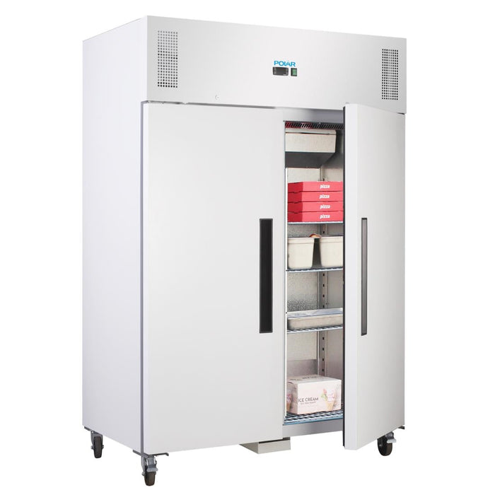 Polar G-Series Upright Double Door Freezer 1200Ltr White Polar