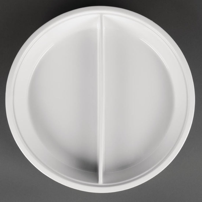 Olympia Whiteware Divided Round Dish 3.5Ltr 123.1oz Olympia