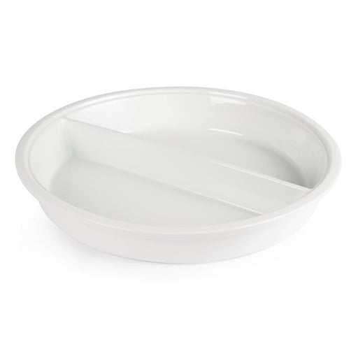 Olympia Whiteware Divided Round Dish 3.5Ltr 123.1oz Olympia