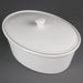 Olympia Whiteware Oval Casserole Dish with Lid 2.2Ltr Olympia