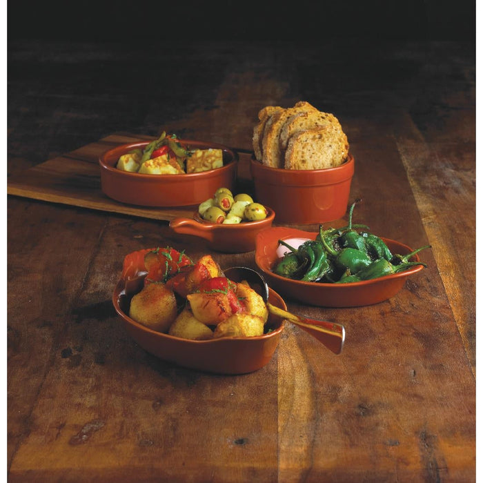 Olympia Tapas Rustic Mediterranean Large Dishes 134mm (6 Pack) Olympia