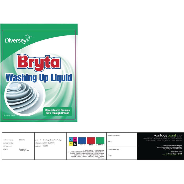 Bryta Washing Up Liquid Concentrate 5Ltr (2 Pack) Bryta