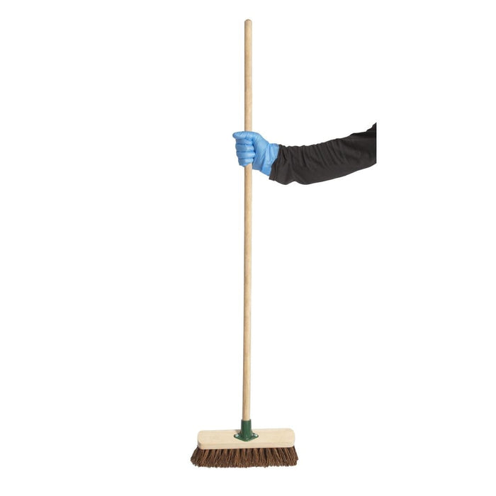 Jantex Wooden Broom Head Stiff Bassine 12in Jantex