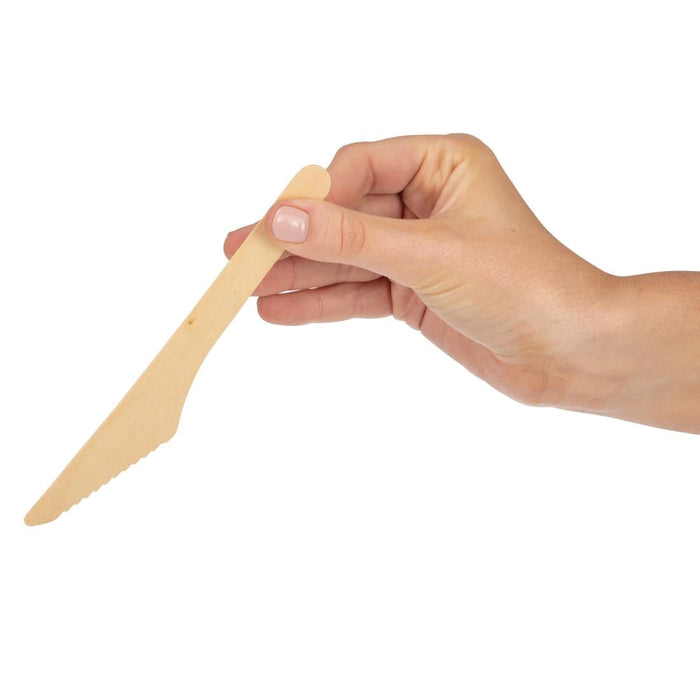 Fiesta Compostable Disposable Wooden Knife (100 Pack) Fiesta Compostable