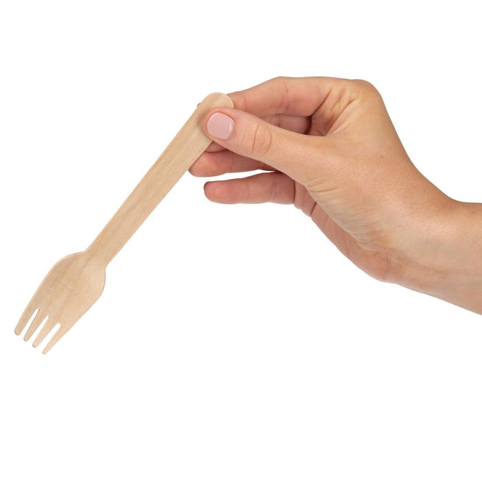 Fiesta Compostable Disposable Wooden Forks (100 Pack) Fiesta Compostable