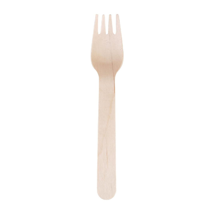 Fiesta Compostable Disposable Wooden Forks (100 Pack) Fiesta Compostable