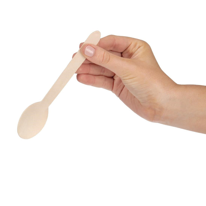 Fiesta Compostable Wooden Dessert Spoons (100 Pack) Fiesta Compostable