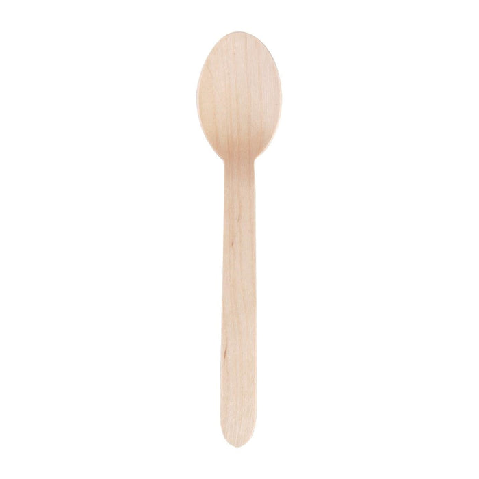 Fiesta Compostable Wooden Dessert Spoons (100 Pack) Fiesta Compostable