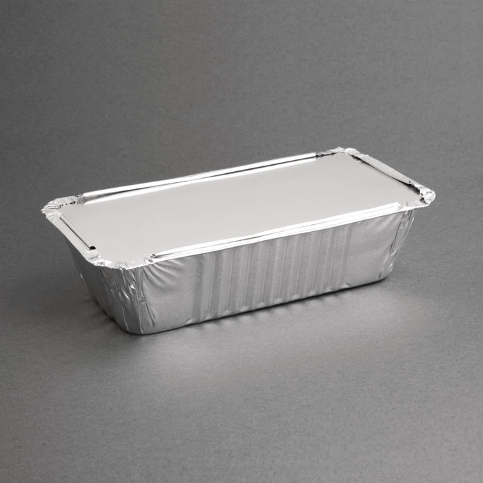 Fiesta Foil Container Waxed Lids Large (500 Pack) Fiesta Recyclable