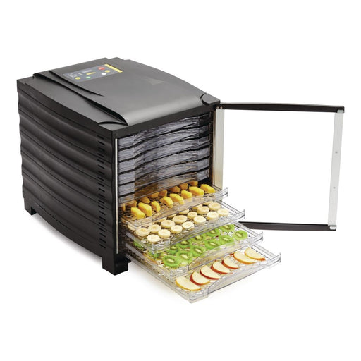 800W. 10 tray + digital timer & door