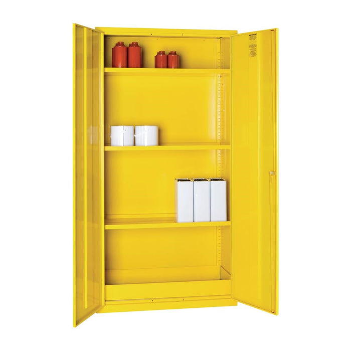 Hazardous Substance Cabinet Double Door Yellow 50Ltr Elite Lockers