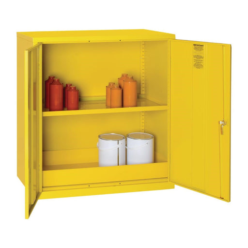 Hazardous Substance Cabinet Double Door Yellow 30Ltr Elite Lockers