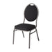 Bolero Oval Back Banquet Chairs Grey & Black (4 Pack) Bolero