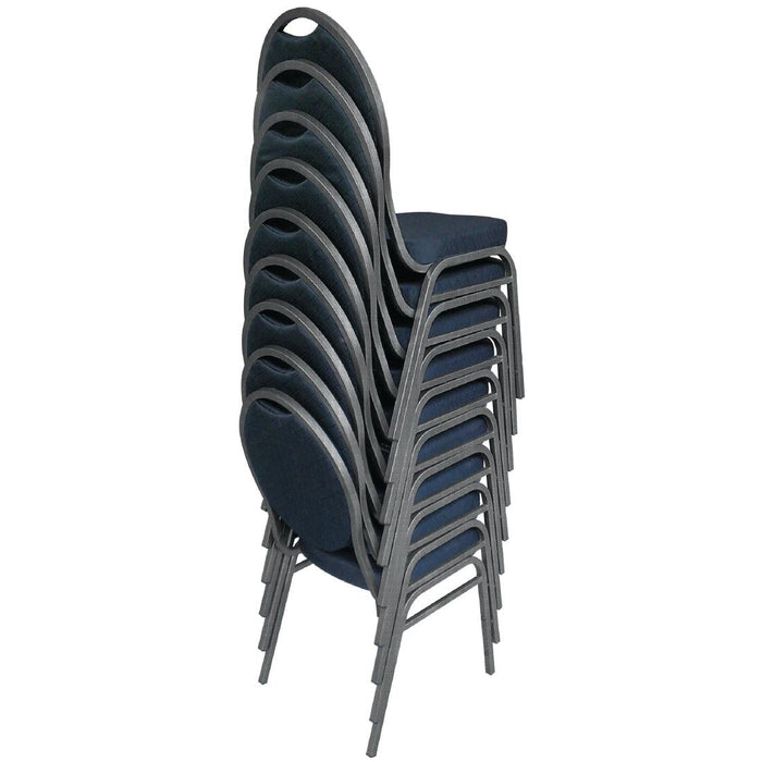 Bolero Oval Back Banquet Chairs Grey & Black (4 Pack) Bolero