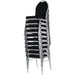 Bolero Oval Back Banquet Chairs Grey & Black (4 Pack) Bolero